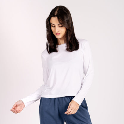 Long-sleeved t-shirt blanco