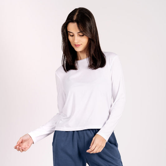 Long-sleeved t-shirt blanco