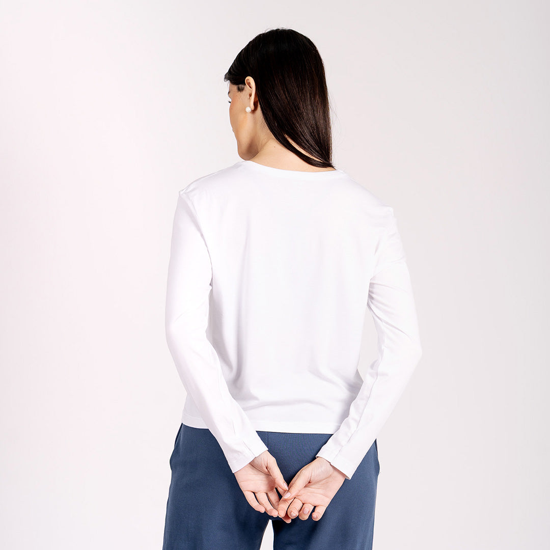 Long-sleeved t-shirt blanco