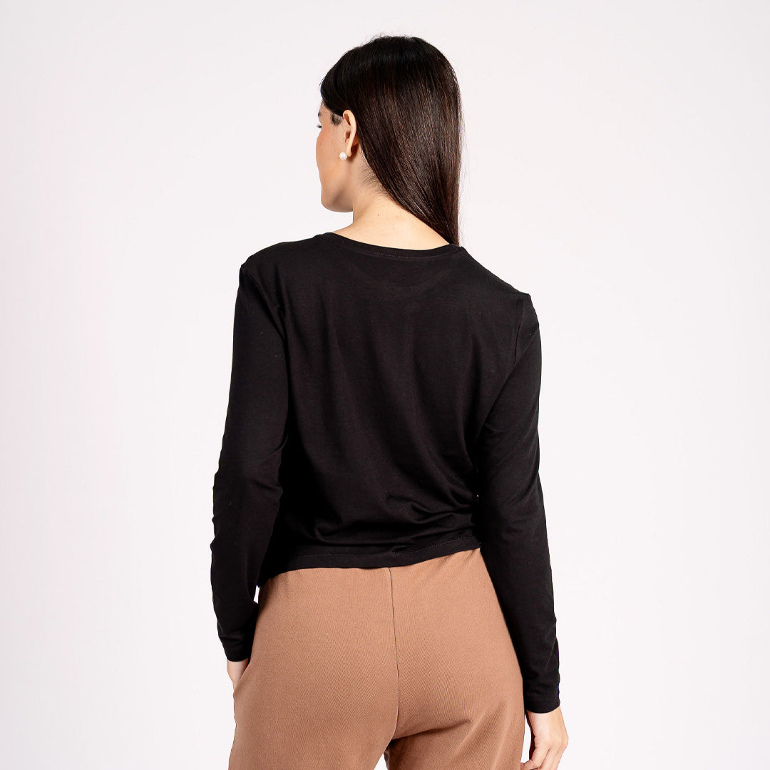 Long-sleeved t-shirt negro